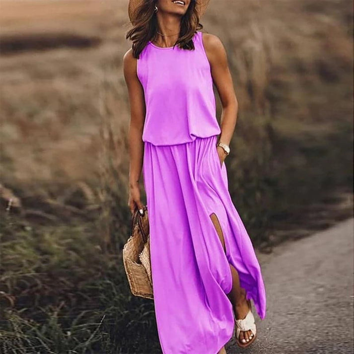 Aurelia - elegante vestido largo boho con cintura elástica