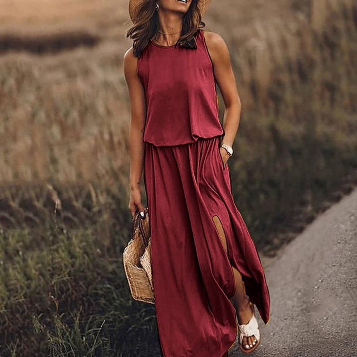 Aurelia - elegante vestido largo boho con cintura elástica